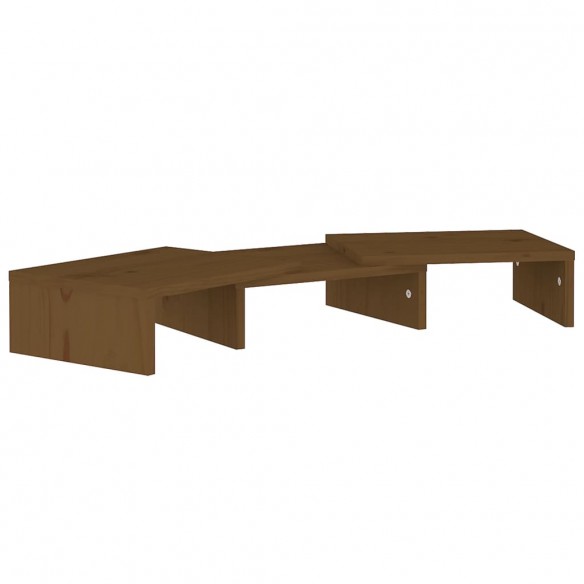 Support de moniteur Marron miel 60x24x10,5 cm Pin solide