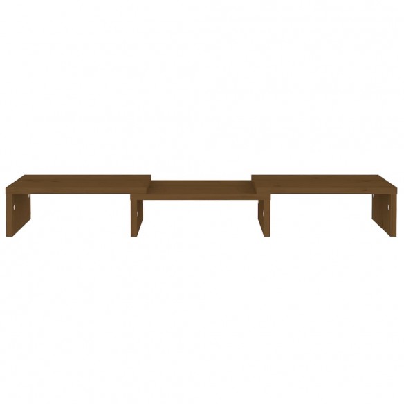 Support de moniteur Marron miel 60x24x10,5 cm Pin solide