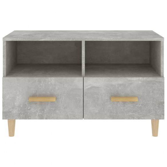 Meuble TV Gris béton 80x36x50 cm Bois d'ingénierie