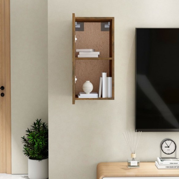 Meuble TV Chêne fumé 30,5x30x60 cm Bois d'ingénierie