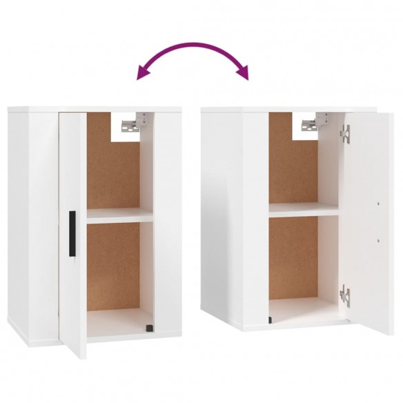 Ensemble de meubles TV 5 pcs Blanc Bois d'ingénierie