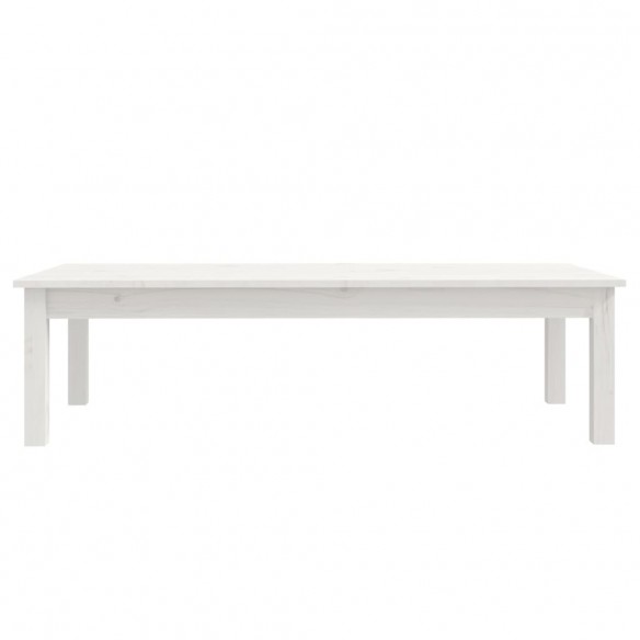 Table basse Blanc 110x50x30 cm Bois massif de pin