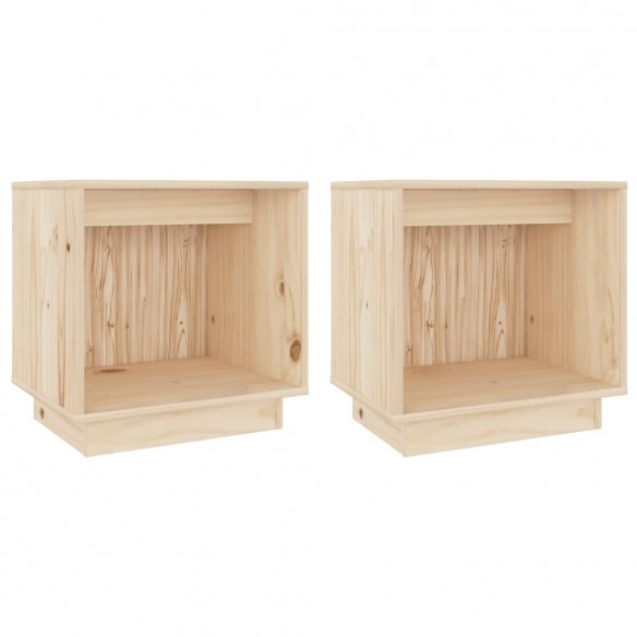 Tables de chevet 2 pcs 40x30x40 cm Bois de pin solide