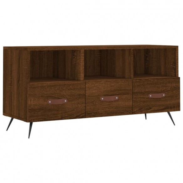 Meuble TV chêne marron 102x36x50 cm bois d'ingénierie