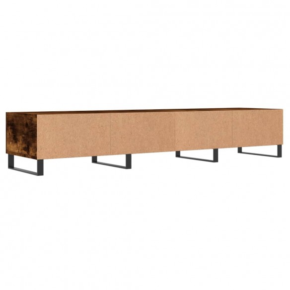 Meuble TV chêne fumé 150x36x30 cm bois d'ingénierie