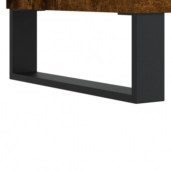 Meuble TV chêne fumé 150x36x30 cm bois d'ingénierie