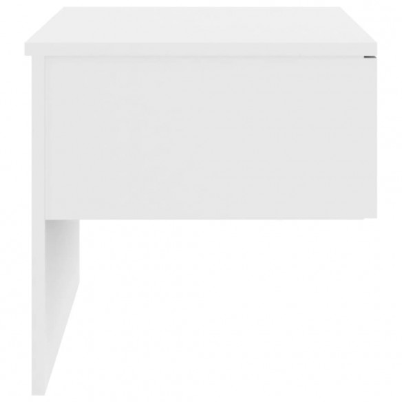 Tables de chevet murales 2 pcs Blanc brillant