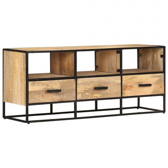 Meuble TV 110x30x45 cm Bois de manguier brut