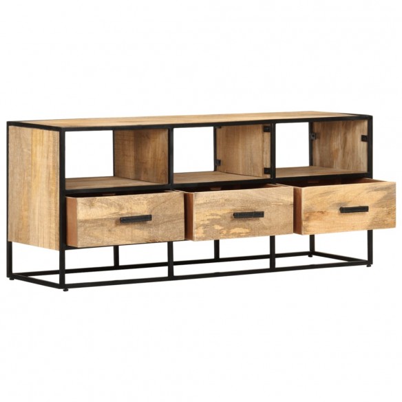 Meuble TV 110x30x45 cm Bois de manguier brut