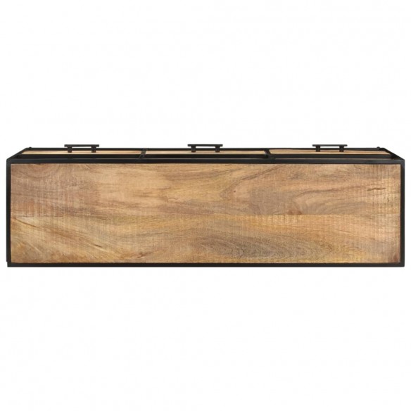 Meuble TV 110x30x45 cm Bois de manguier brut