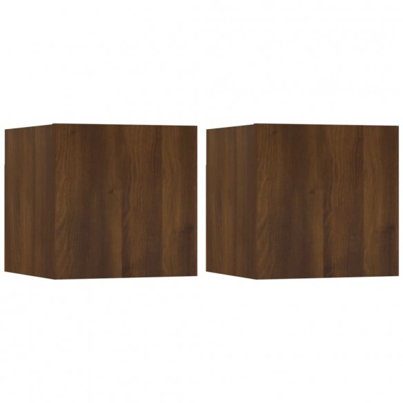 Meubles TV muraux 2 pcs Chêne marron 30,5x30x30 cm