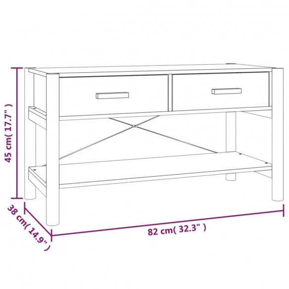 Meuble TV Blanc 82x38x45 cm Bois d'ingénierie