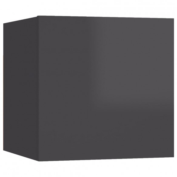 Meubles TV muraux 2 pcs Gris brillant 30,5x30x30 cm