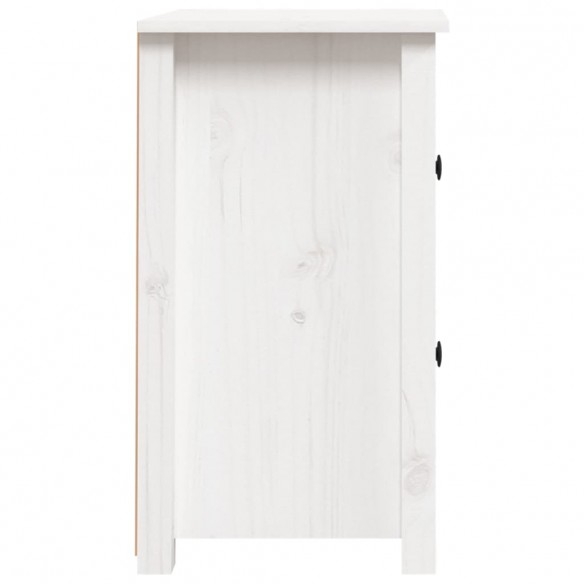 Table de chevet Blanc 40x35x61,5 cm Bois de pin massif