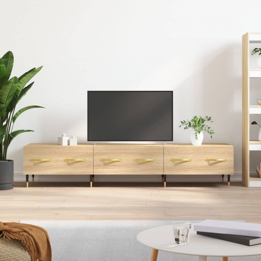 Meuble TV chêne sonoma 150x36x30 cm bois d'ingénierie