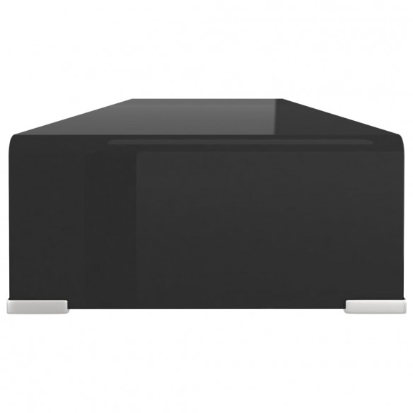 Meuble TV/ Support pour moniteur 100 x 30 x 13 cm Verre Noir