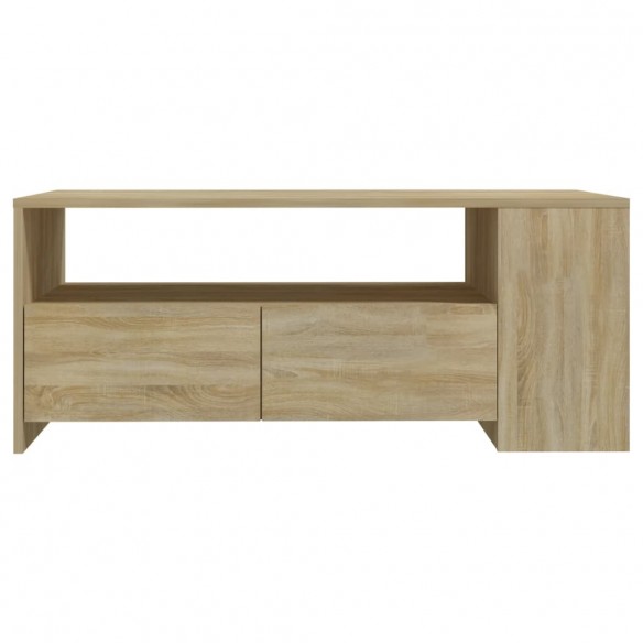 Table basse Chêne sonoma 102x55x42 cm Bois d'ingénierie