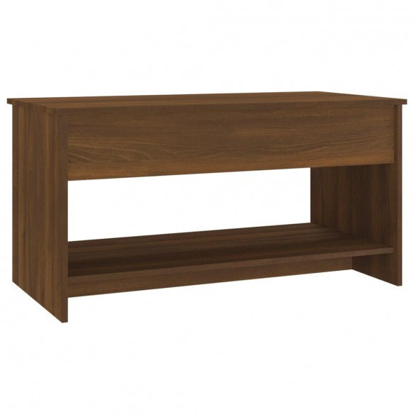 Table basse Chêne marron 102x50x52,5 cm Bois d'ingénierie