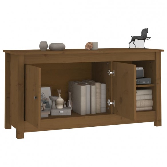 Meuble TV Marron miel 103x36,5x52 cm Bois de pin massif