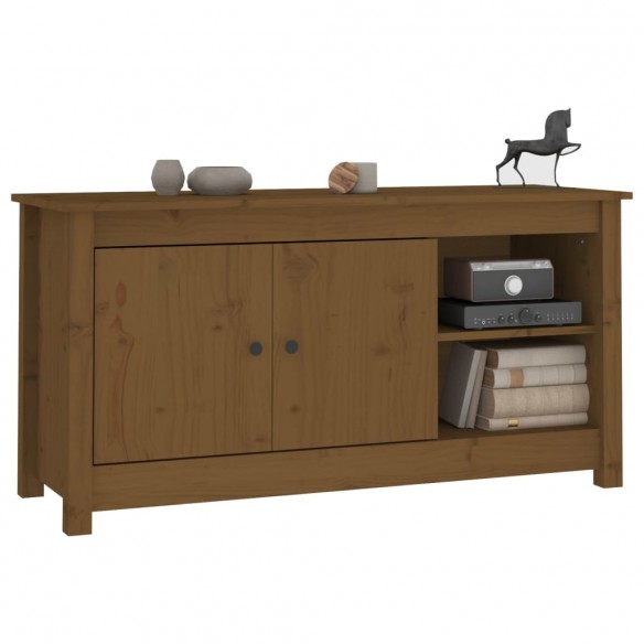 Meuble TV Marron miel 103x36,5x52 cm Bois de pin massif