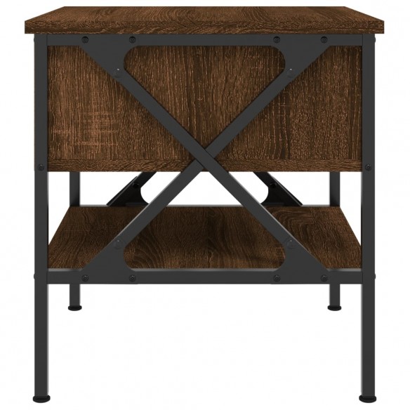 Table de chevet chêne marron 40x42x45 cm bois d'ingénierie