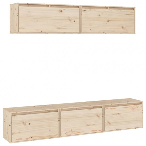 Meubles TV 5 pcs Bois massif de pin