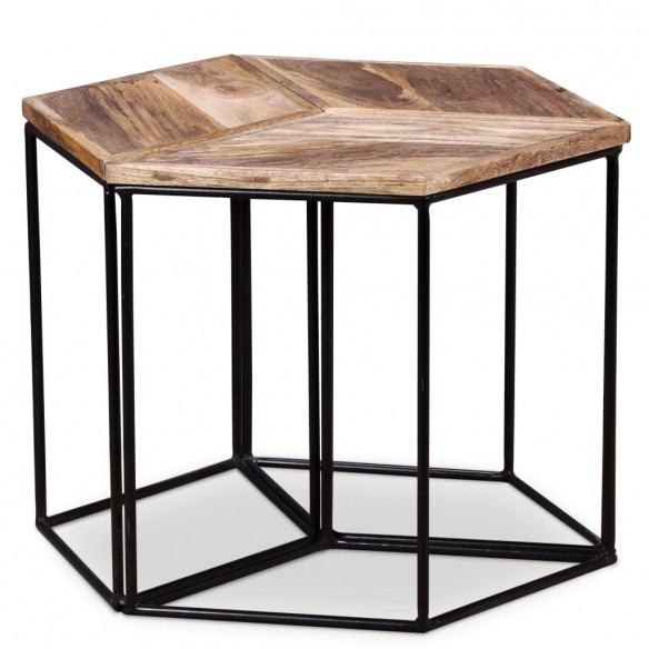 Table basse Bois de manguier massif 56x48x40 cm