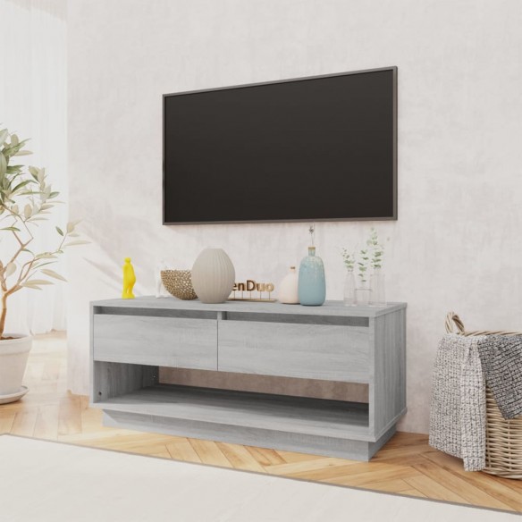 Meuble TV Sonoma gris 102x41x44 cm Aggloméré