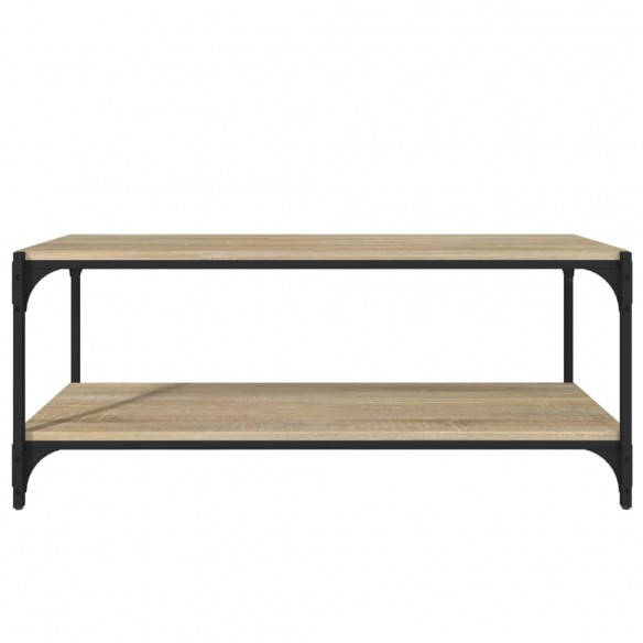 Meuble TV Chêne sonoma 100x33x41 cm Bois d'ingénierie et acier