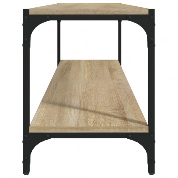 Meuble TV Chêne sonoma 100x33x41 cm Bois d'ingénierie et acier