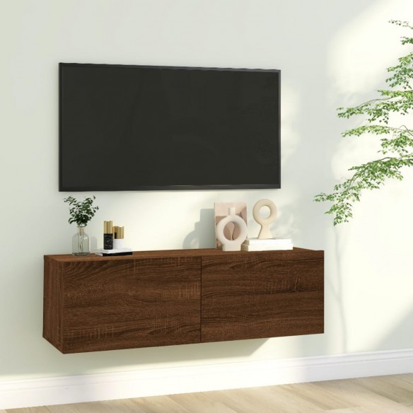 Armoire murale TV Chêne marron 100x30x30 cm Bois d'ingénierie