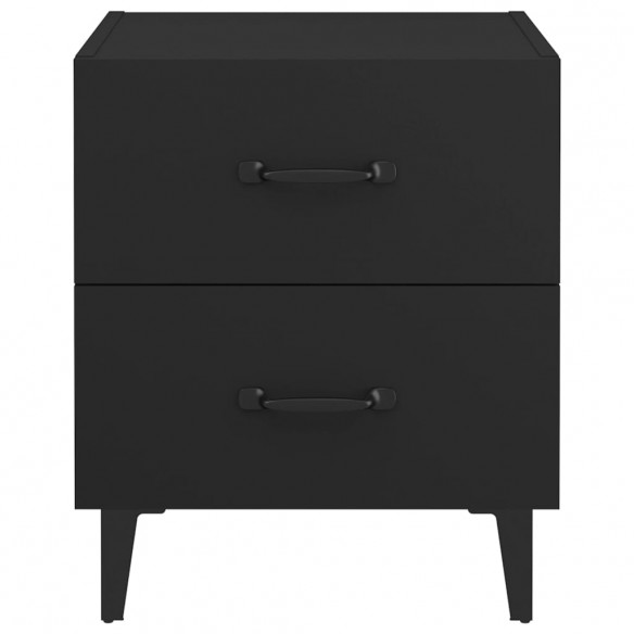 Tables de chevet 2 pcs Noir 40x35x47,5 cm