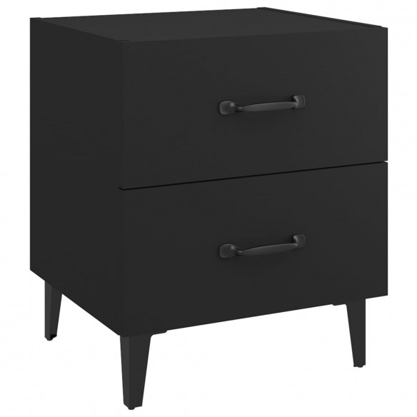 Tables de chevet 2 pcs Noir 40x35x47,5 cm