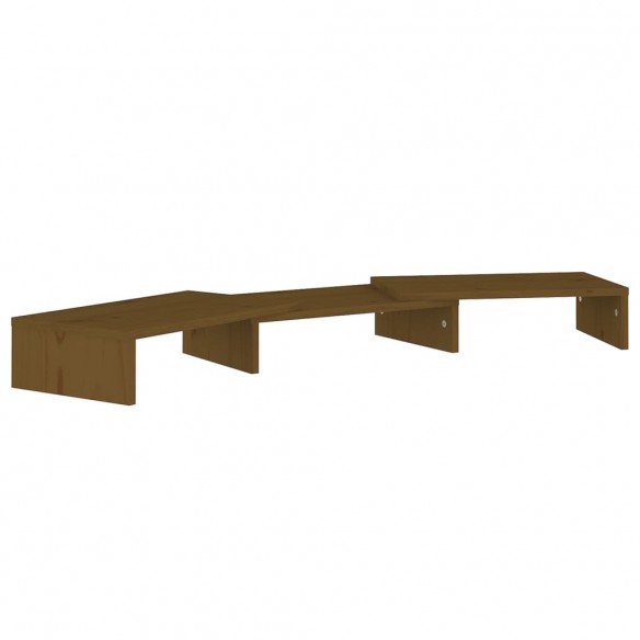 Support de moniteur Marron miel 80x24x10,5 cm Pin solide