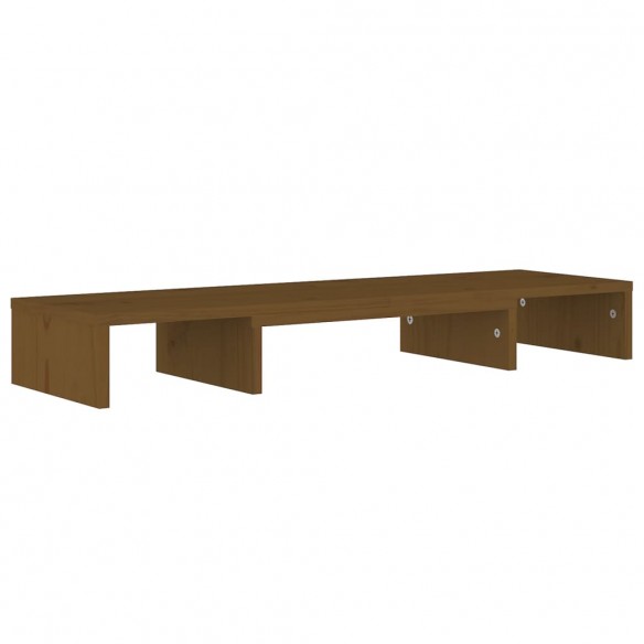 Support de moniteur Marron miel 80x24x10,5 cm Pin solide