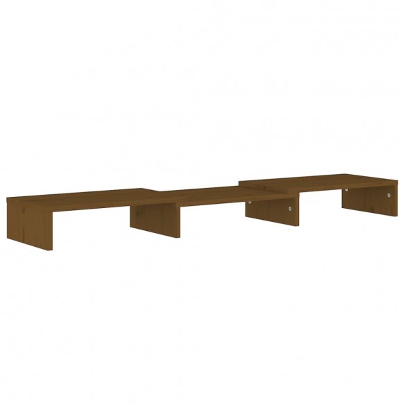 Support de moniteur Marron miel 80x24x10,5 cm Pin solide