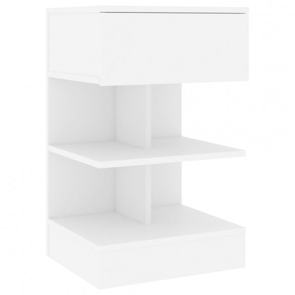 Tables de chevet 2 pcs Blanc 40x35x65 cm Aggloméré