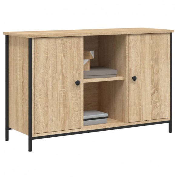 Meuble TV chêne sonoma 100x35x65 cm bois d'ingénierie