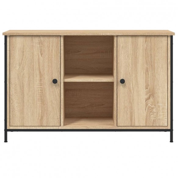 Meuble TV chêne sonoma 100x35x65 cm bois d'ingénierie