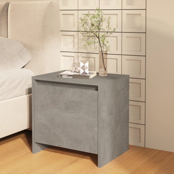 Tables de chevet 2 pcs Gris béton 45x34x44,5 cm Aggloméré