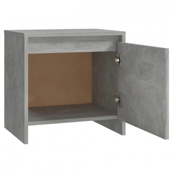 Tables de chevet 2 pcs Gris béton 45x34x44,5 cm Aggloméré