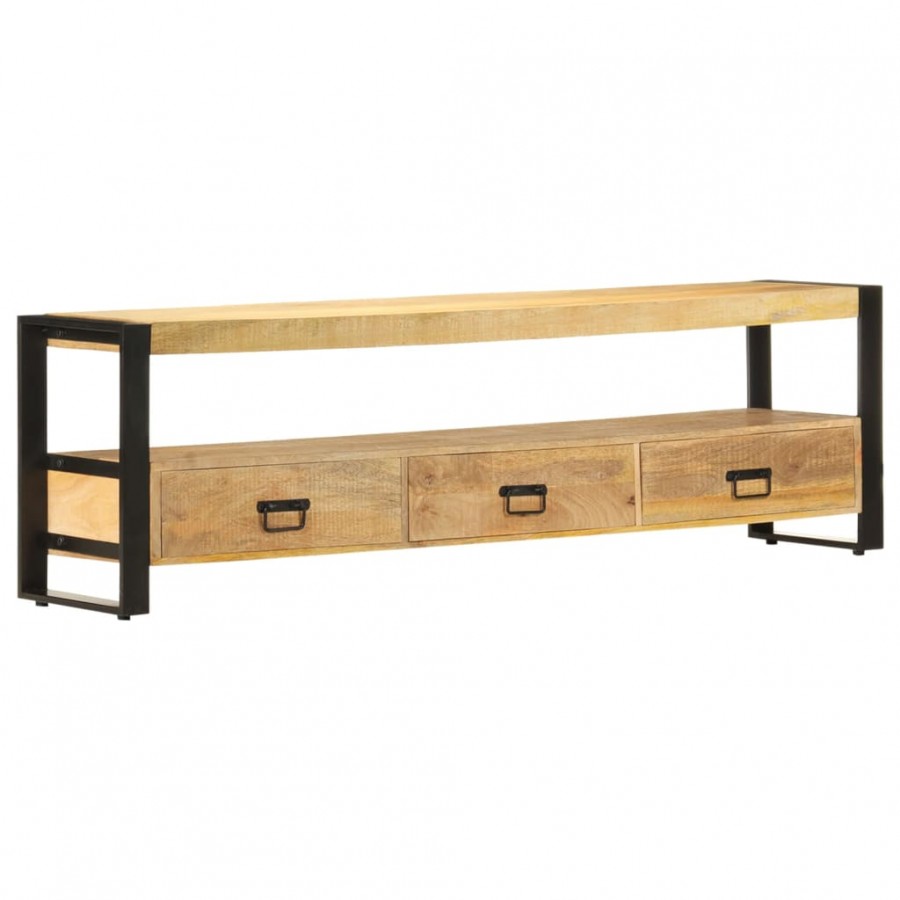 Meuble TV 150x30x45 cm Bois solide de manguier