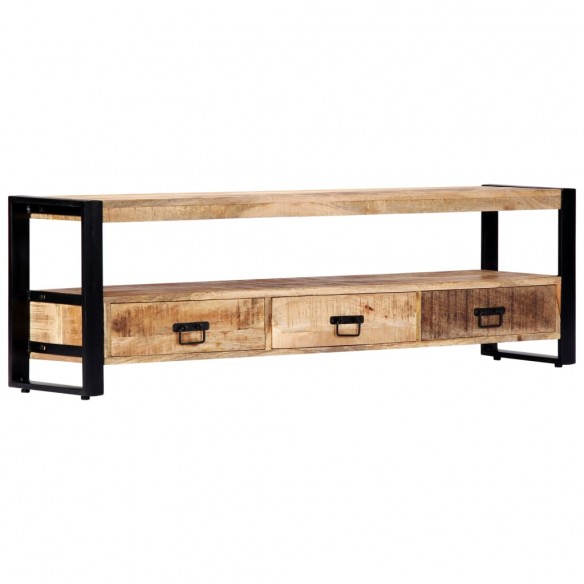 Meuble TV 150x30x45 cm Bois solide de manguier