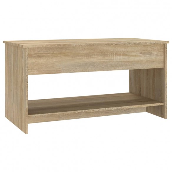 Table basse Chêne sonoma 102x50x52,5 cm Bois d'ingénierie