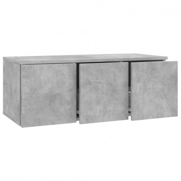 Meuble TV Gris béton 80x34x30 cm Aggloméré