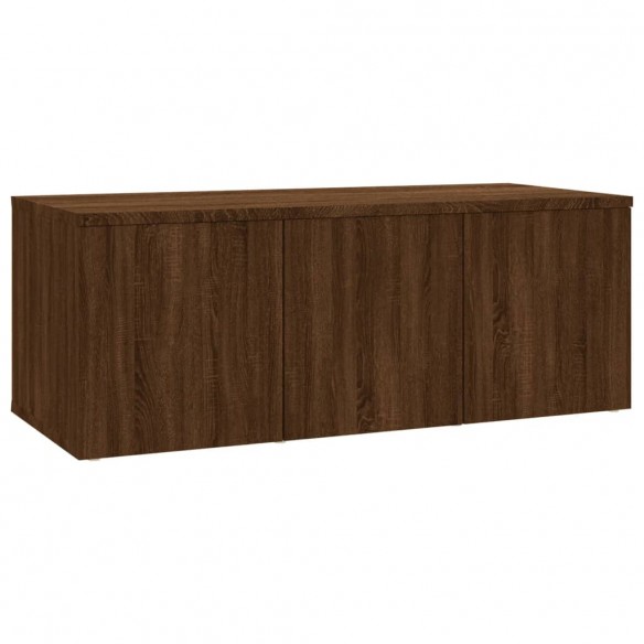 Meuble TV Chêne marron 80x34x30 cm Bois d'ingénierie