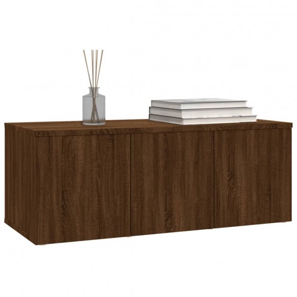 Meuble TV Chêne marron 80x34x30 cm Bois d'ingénierie