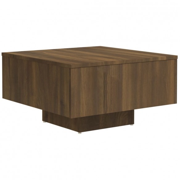 Table basse Chêne marron 60x60x31,5 cm Bois d'ingénierie