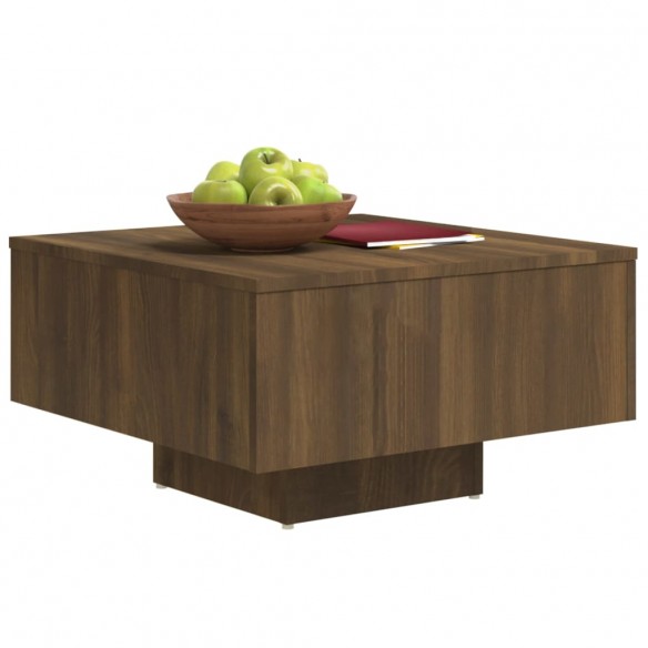 Table basse Chêne marron 60x60x31,5 cm Bois d'ingénierie