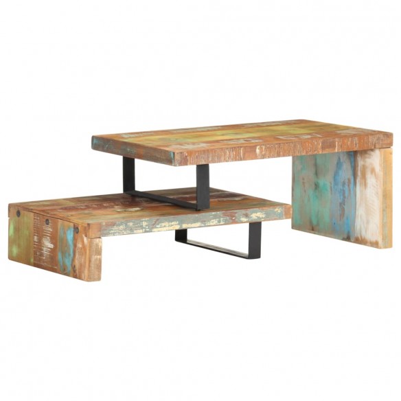 Ensemble de table basse 2 pcs Bois de récupération massif